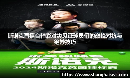 斯诺克直播台精彩对决见证球员们的巅峰对抗与绝妙技巧