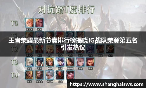 王者荣耀最新节奏排行榜揭晓IG战队荣登第五名引发热议